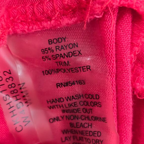 Calvin Klein Pink Stretch Flare Quarter Sleeve Blouse Top Shirt Plus 1X - Picture 6 of 6